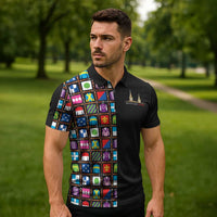 Kentucky Horse Racing 152nd Zipper Polo Shirt Run for the Roses 2026 Black Edition