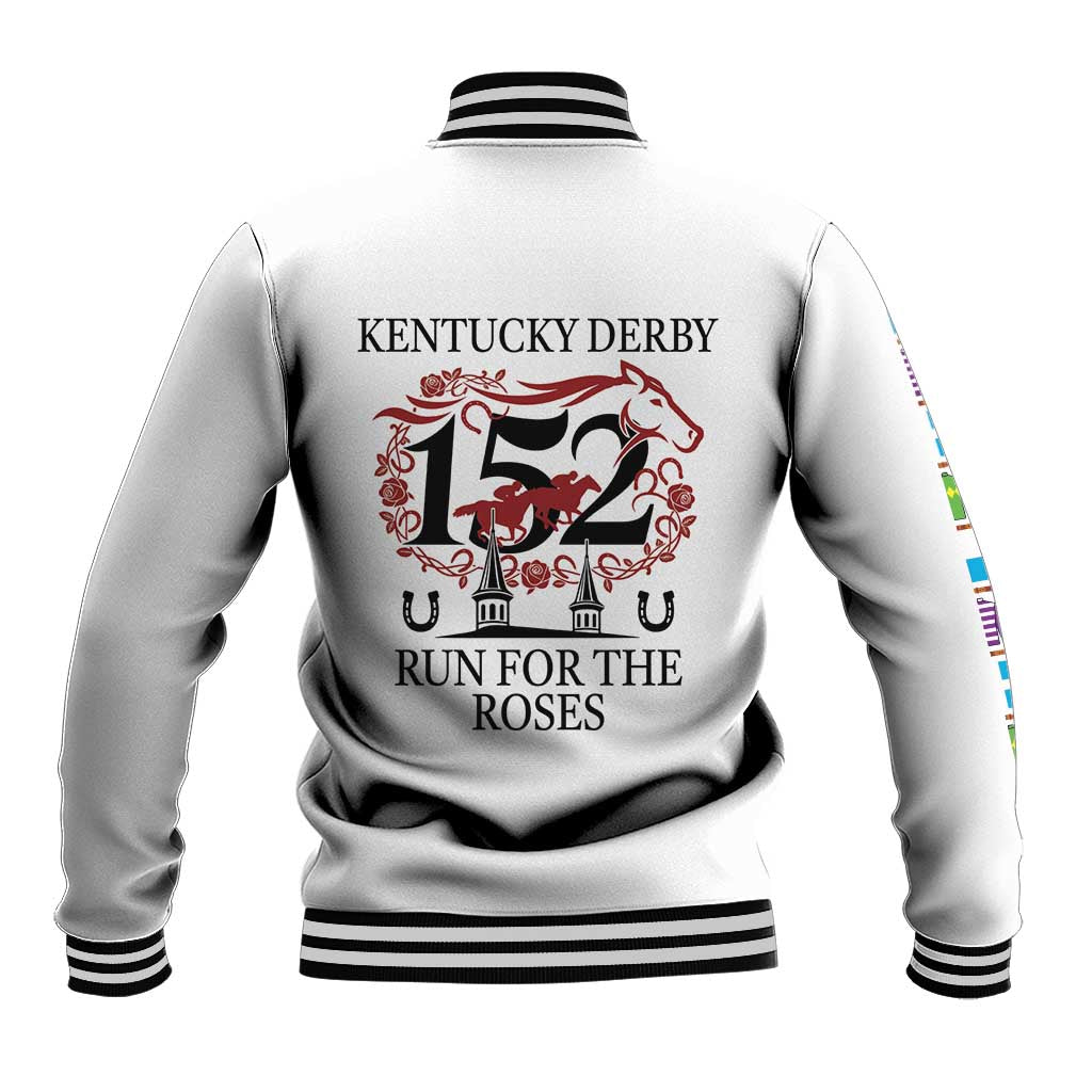 Kentucky Horse Racing 152nd Baseball Jacket Run for the Roses 2026 White Edition