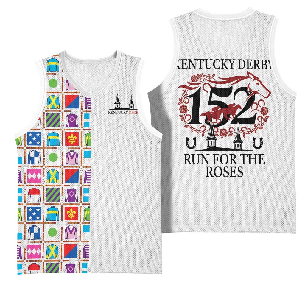 Kentucky Horse Racing 152nd Basketball Jersey Run for the Roses 2026 White Edition