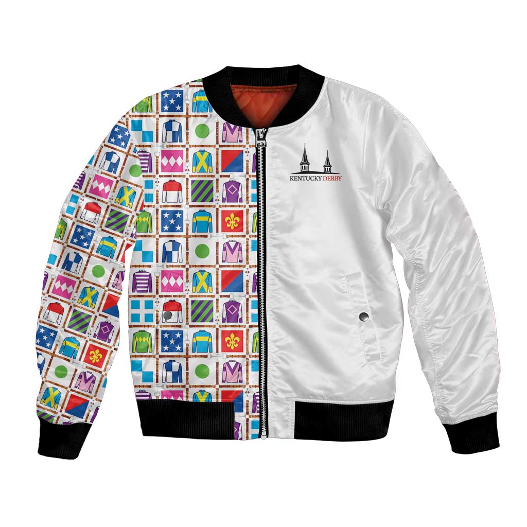 Kentucky Horse Racing 152nd Bomber Jacket Run for the Roses 2026 White Edition