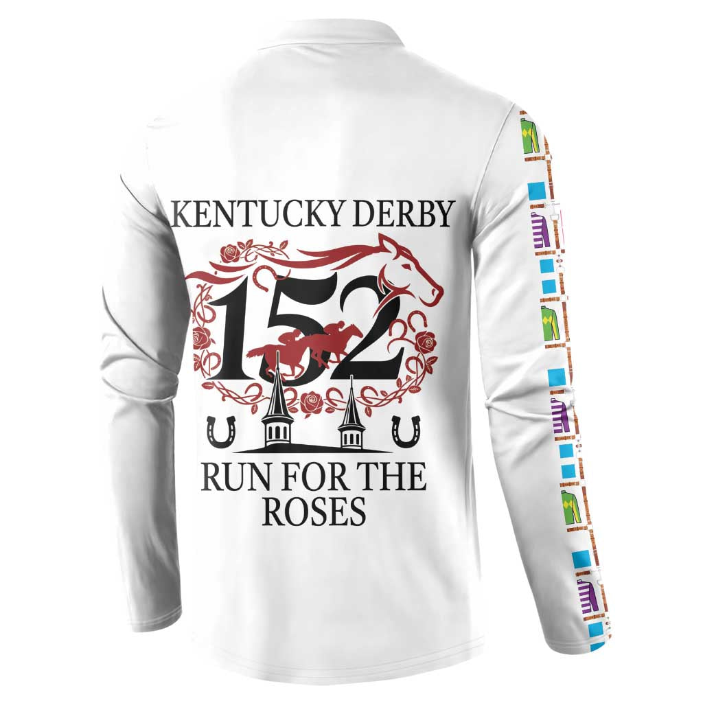 Kentucky Horse Racing 152nd Button Sweatshirt Run for the Roses 2026 White Edition