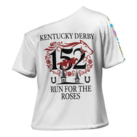 Kentucky Horse Racing 152nd Cross Shoulder Shirt Run for the Roses 2026 White Edition
