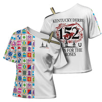 Kentucky Horse Racing 152nd Cross Shoulder Shirt Run for the Roses 2026 White Edition