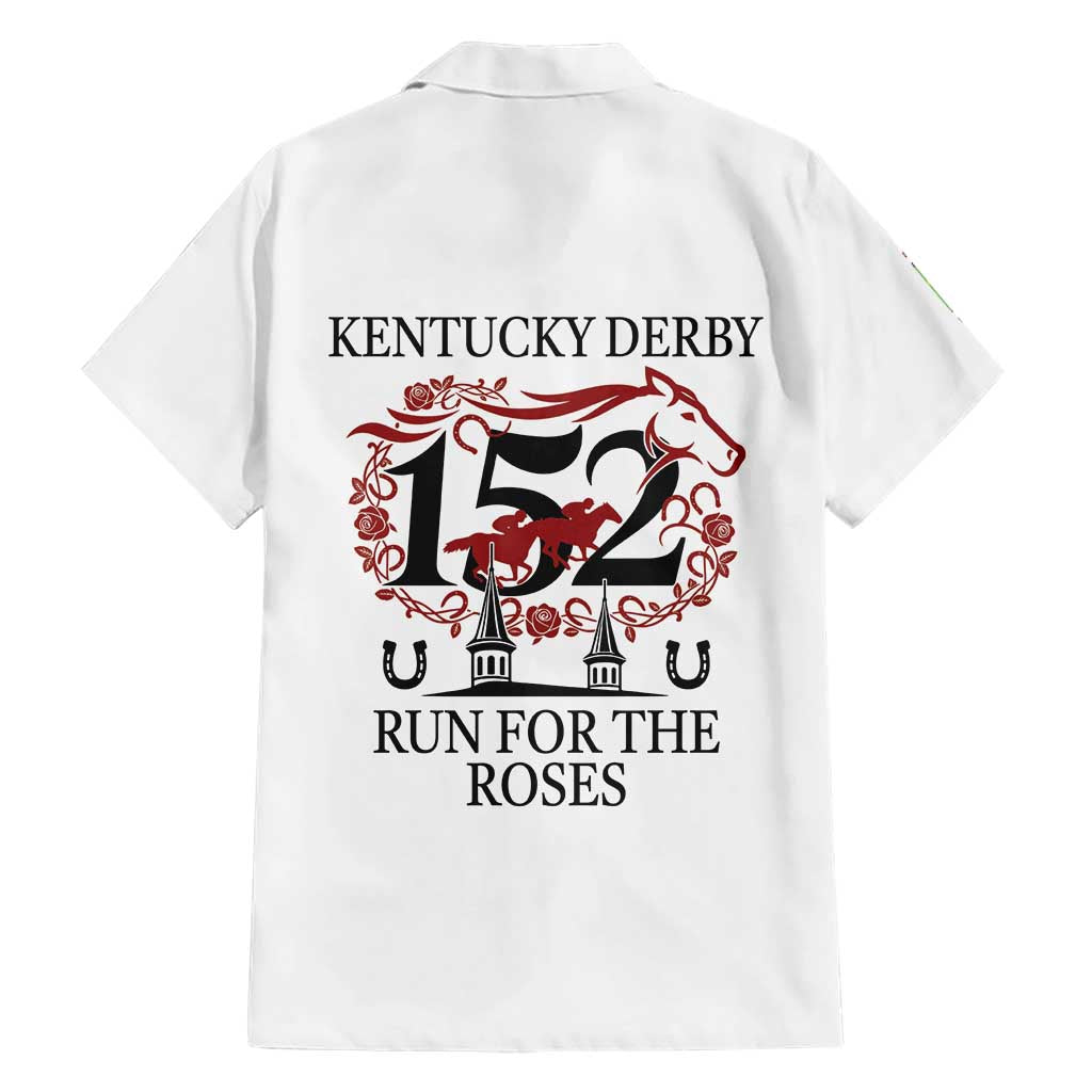 Kentucky Horse Racing 152nd Hawaiian Shirt Run for the Roses 2026 White Edition
