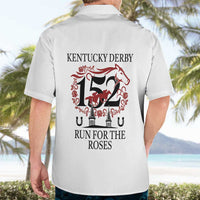 Kentucky Horse Racing 152nd Hawaiian Shirt Run for the Roses 2026 White Edition