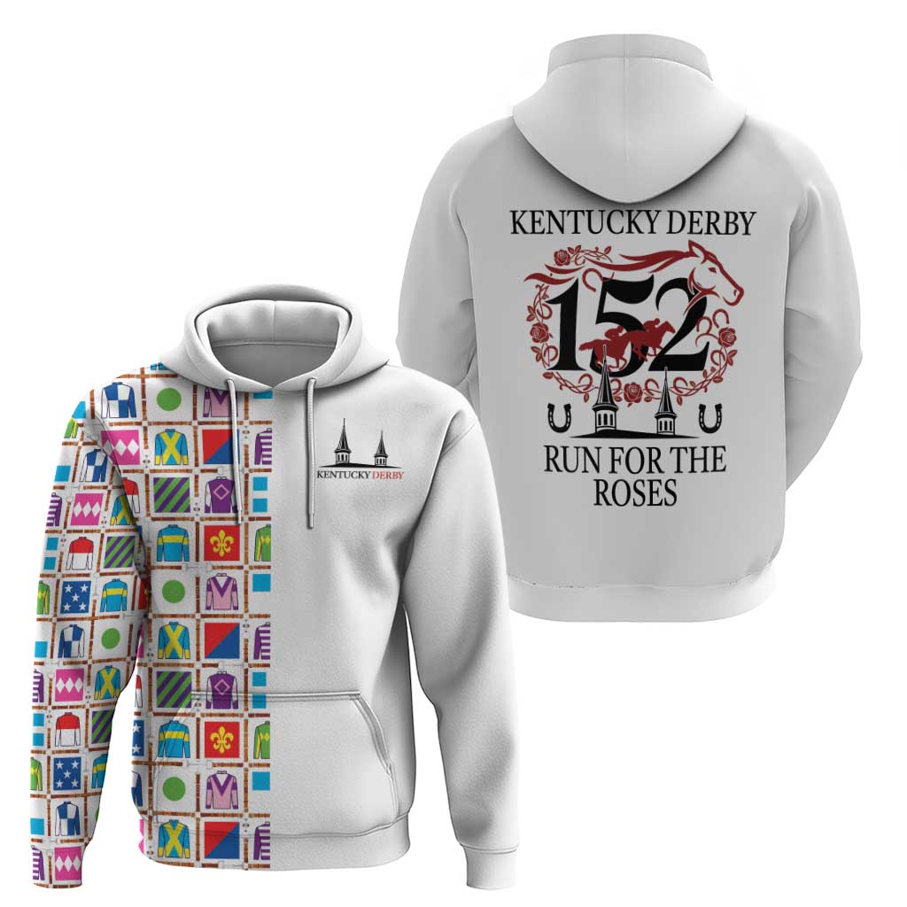Kentucky Horse Racing 152nd Hoodie Run for the Roses 2026 White Edition
