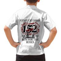 Kentucky Horse Racing 152nd Kid Hawaiian Shirt Run for the Roses 2026 White Edition