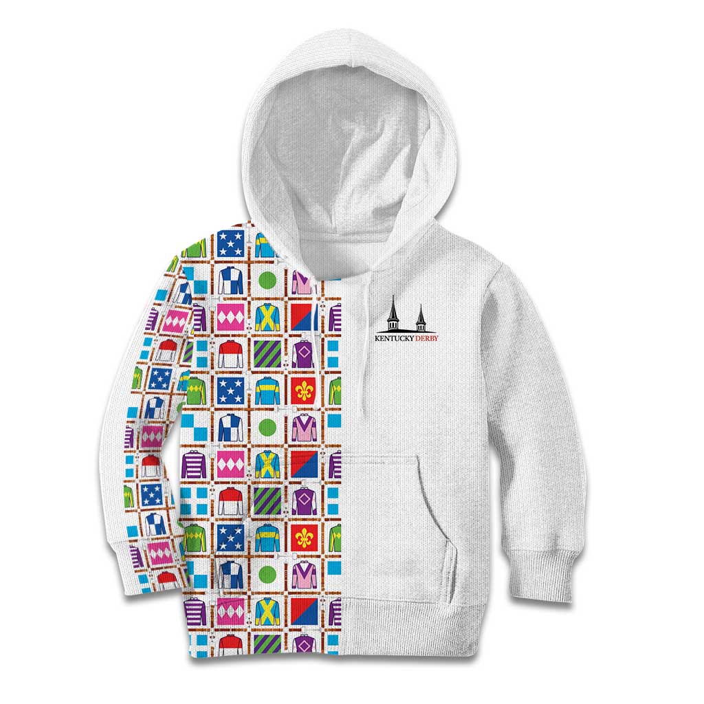 Kentucky Horse Racing 152nd Kid Hoodie Run for the Roses 2026 White Edition