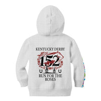Kentucky Horse Racing 152nd Kid Hoodie Run for the Roses 2026 White Edition