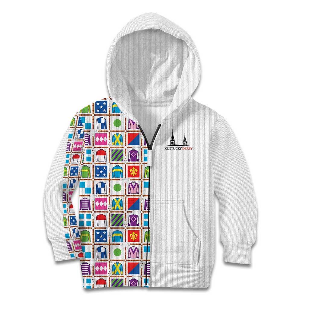 Kentucky Horse Racing 152nd Kid Hoodie Run for the Roses 2026 White Edition