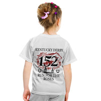 Kentucky Horse Racing 152nd Kid T Shirt Run for the Roses 2026 White Edition