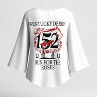 Kentucky Horse Racing 152nd Kimono Sleeve Blouse Run for the Roses 2026 White Edition