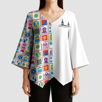 Kentucky Horse Racing 152nd Kimono Sleeve Blouse Run for the Roses 2026 White Edition