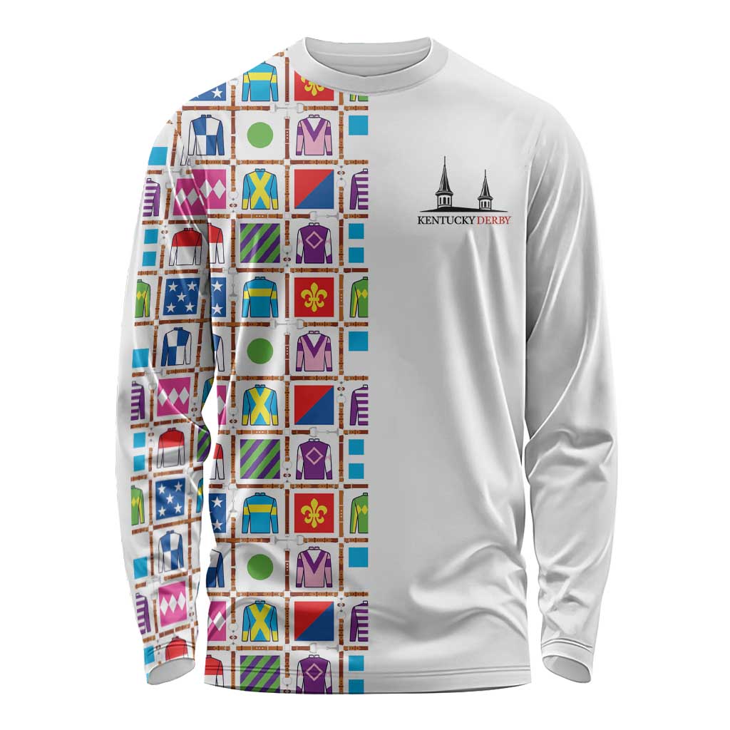Kentucky Horse Racing 152nd Long Sleeve Shirt Run for the Roses 2026 White Edition