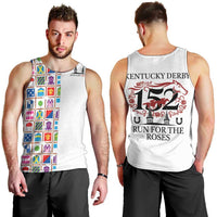 Kentucky Horse Racing 152nd Men Tank Top Run for the Roses 2026 White Edition