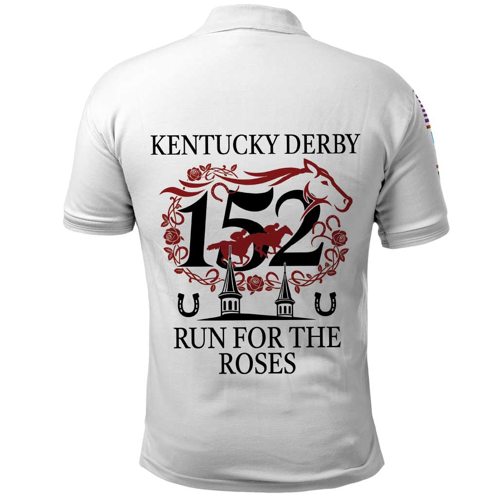 Kentucky Horse Racing 152nd Polo Shirt Run for the Roses 2026 White Edition