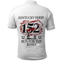 Kentucky Horse Racing 152nd Polo Shirt Run for the Roses 2026 White Edition
