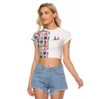 Kentucky Horse Racing 152nd Raglan Cropped T Shirt Run for the Roses 2026 White Edition