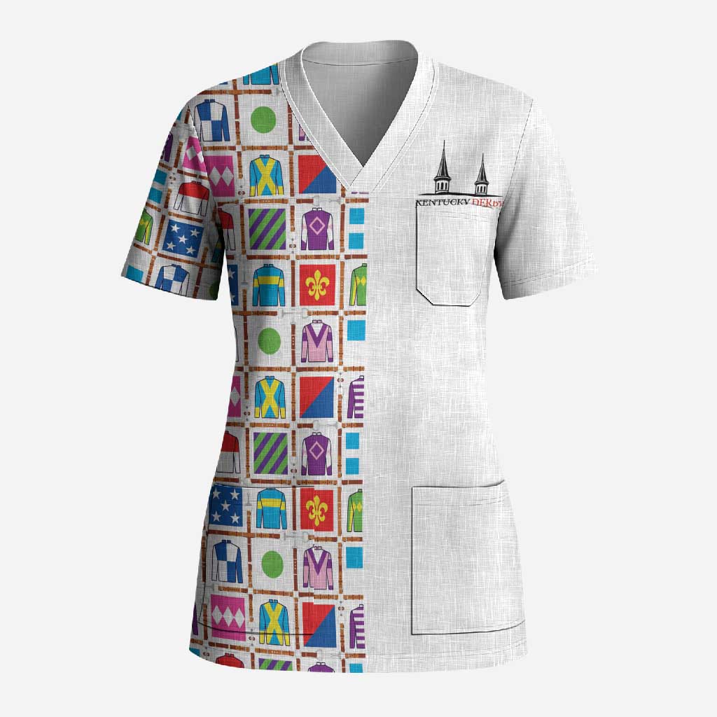 Kentucky Horse Racing 152nd Scrub Top Run for the Roses 2026 White Edition