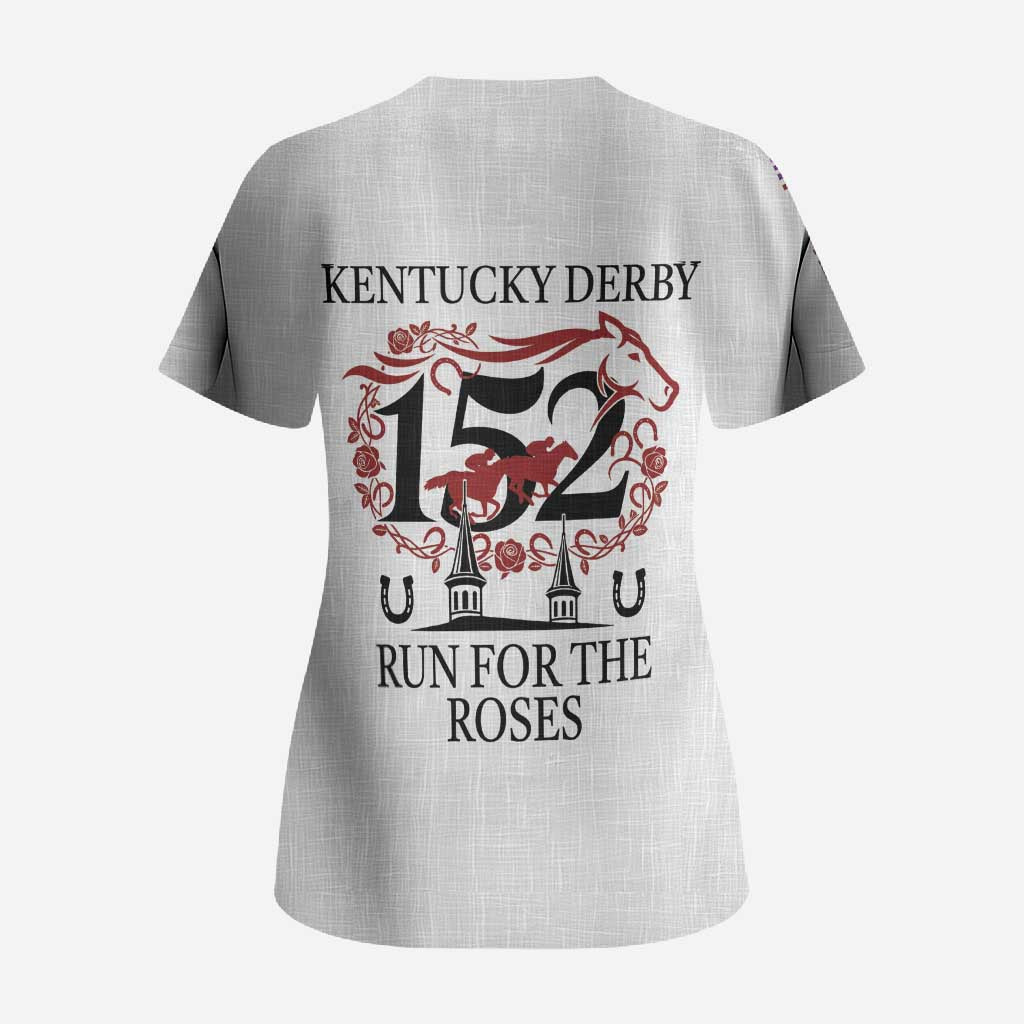 Kentucky Horse Racing 152nd Scrub Top Run for the Roses 2026 White Edition