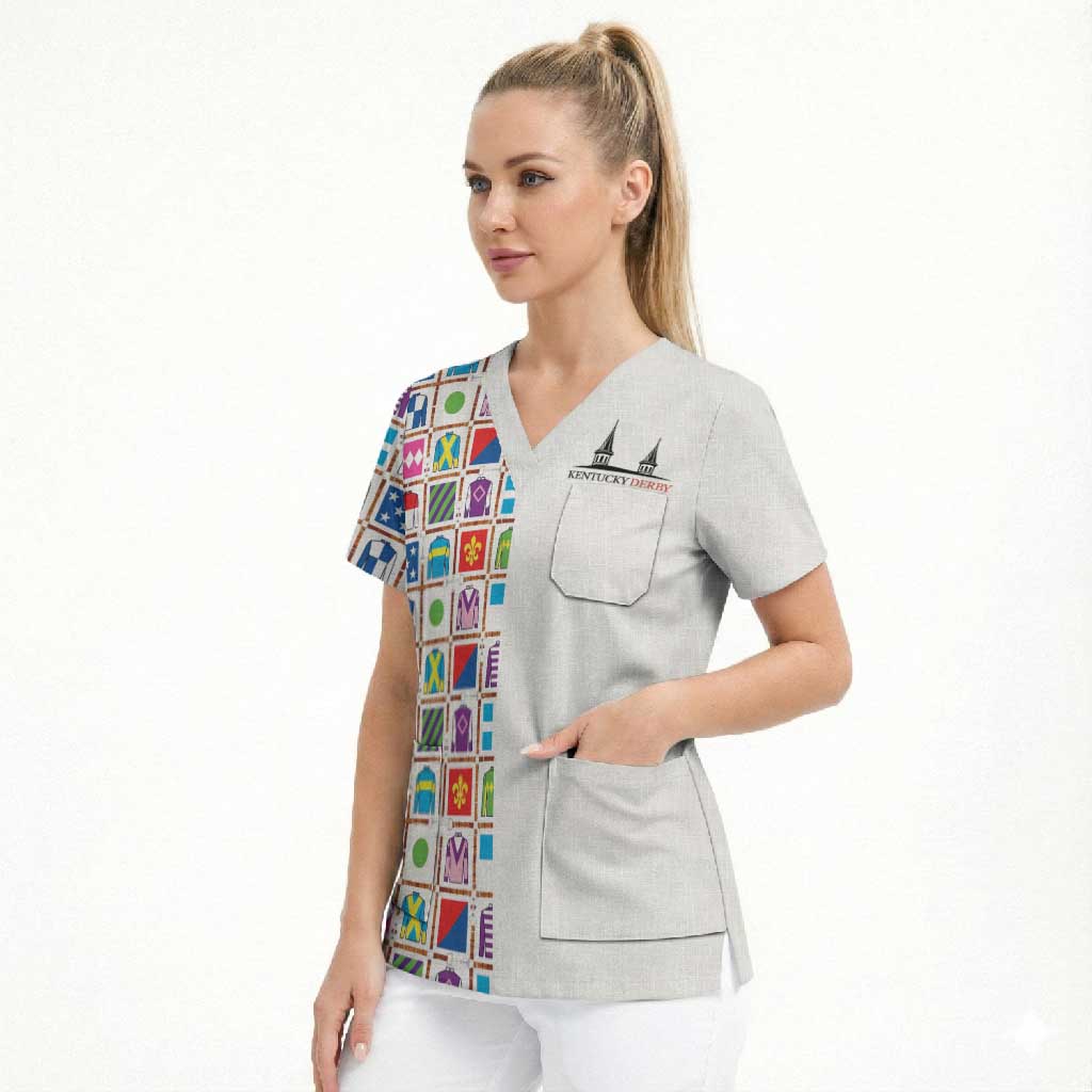 Kentucky Horse Racing 152nd Scrub Top Run for the Roses 2026 White Edition