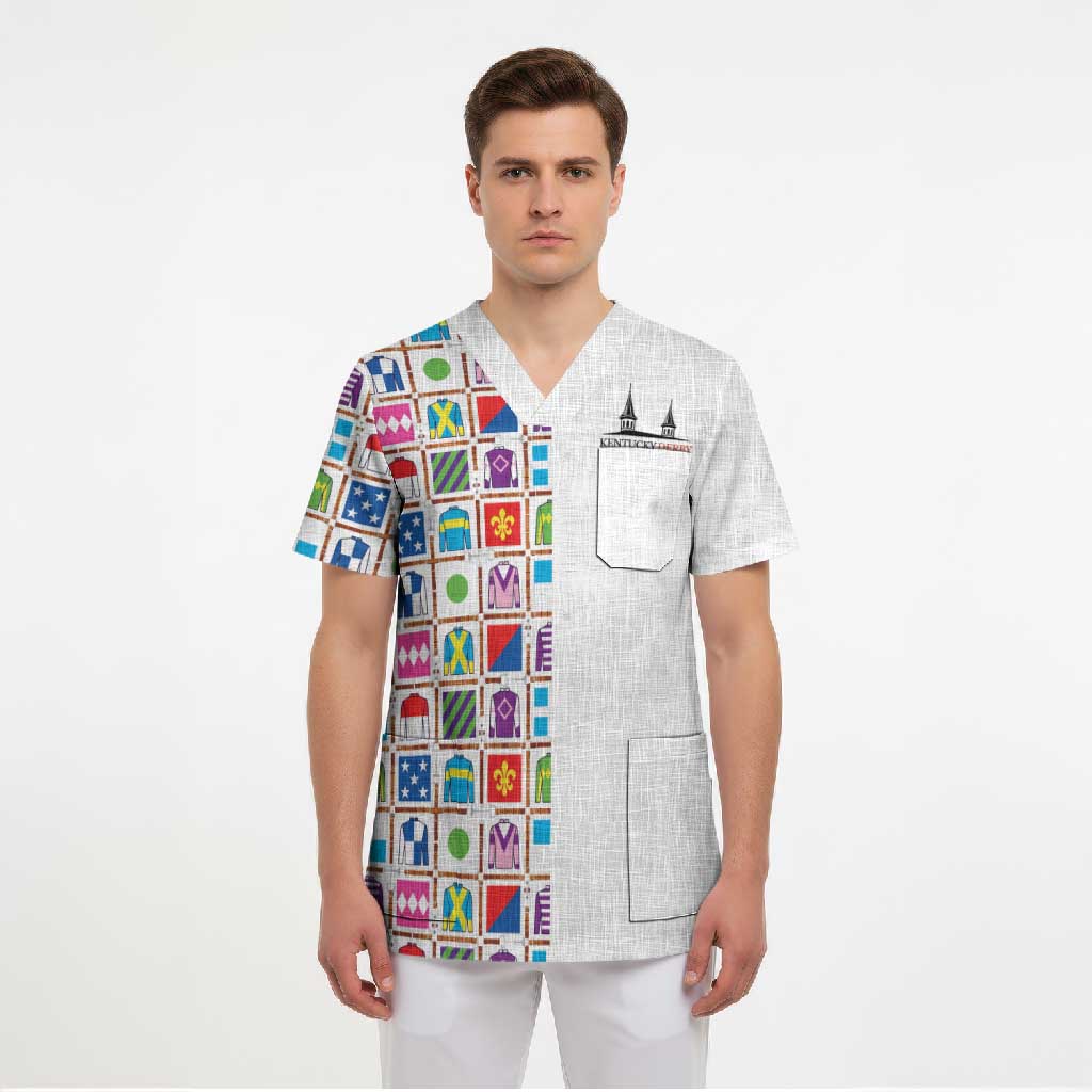 Kentucky Horse Racing 152nd Scrub Top Run for the Roses 2026 White Edition