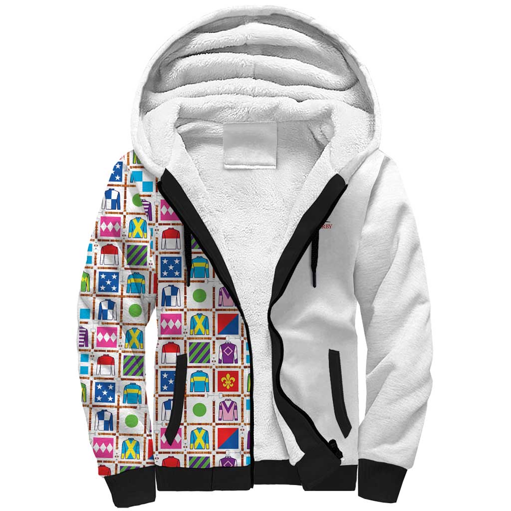 Kentucky Horse Racing 152nd Sherpa Hoodie Run for the Roses 2026 White Edition