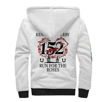 Kentucky Horse Racing 152nd Sherpa Hoodie Run for the Roses 2026 White Edition