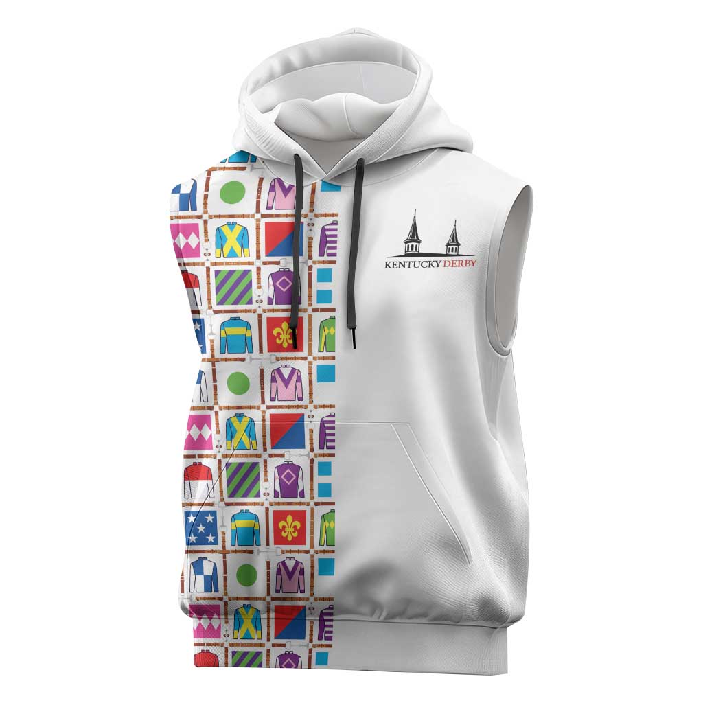 Kentucky Horse Racing 152nd Sleeveless Hoodie Run for the Roses 2026 White Edition
