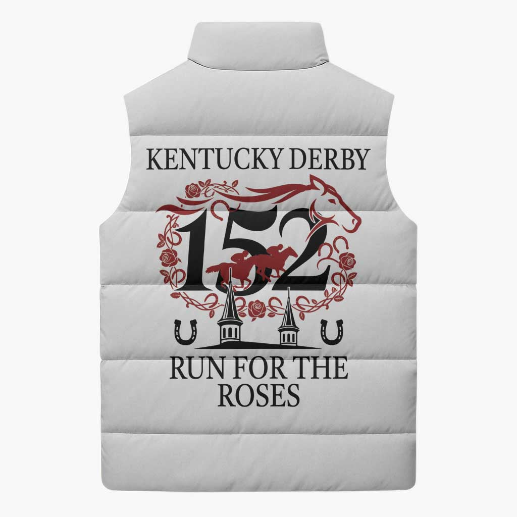Kentucky Horse Racing 152nd Sleeveless Puffer Jacket Run for the Roses 2026 White Edition