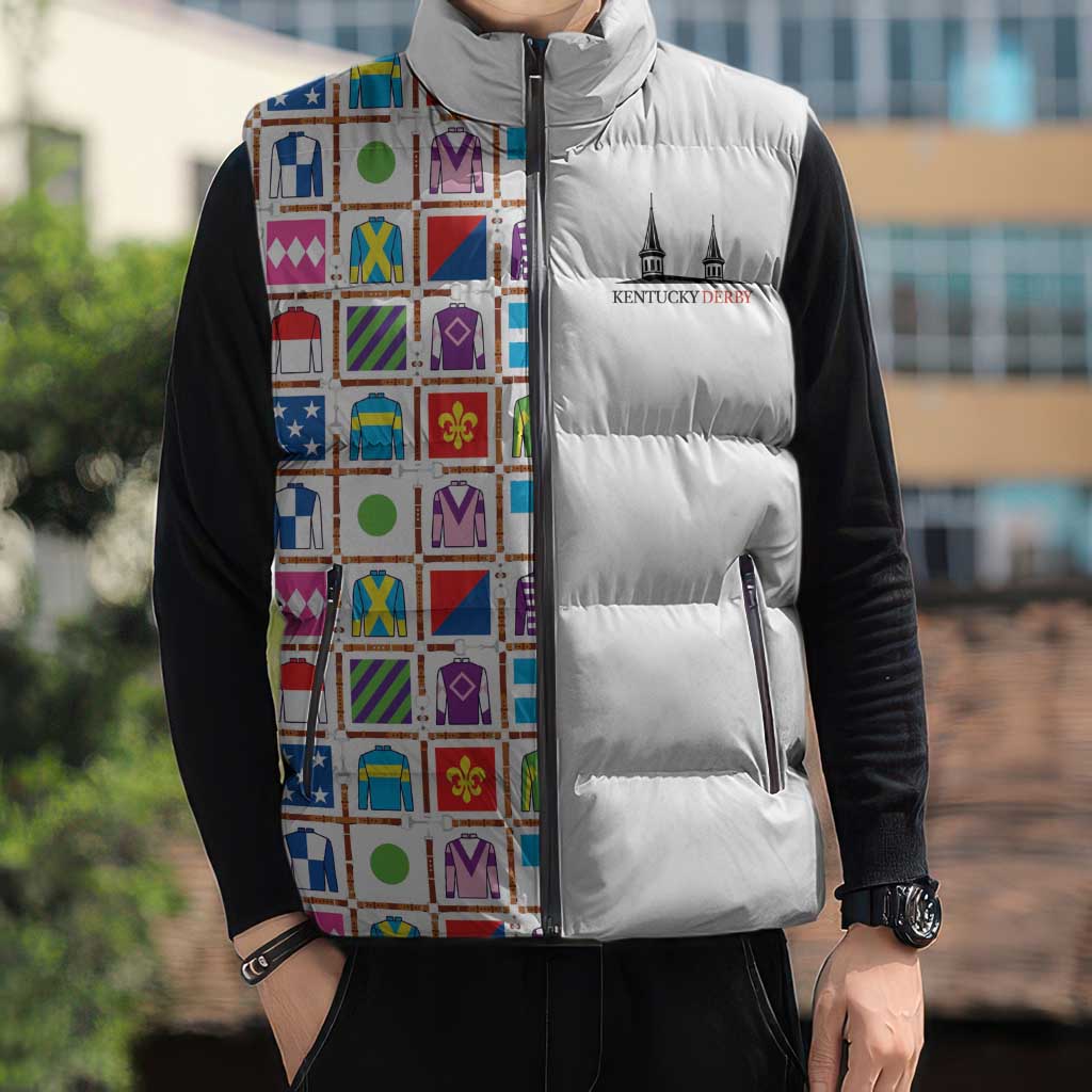 Kentucky Horse Racing 152nd Sleeveless Puffer Jacket Run for the Roses 2026 White Edition