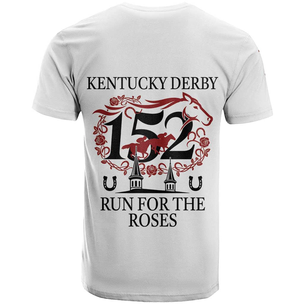Kentucky Horse Racing 152nd T Shirt Run for the Roses 2026 White Edition
