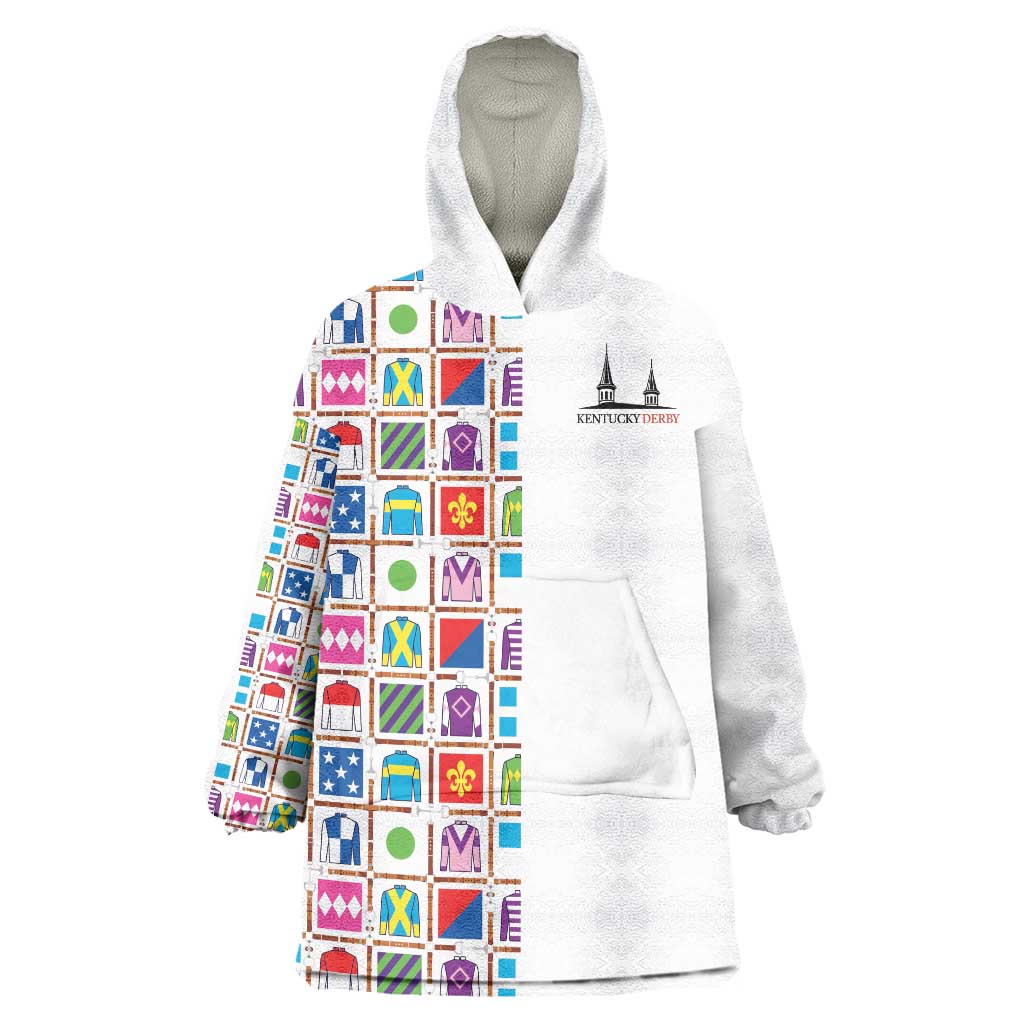 Kentucky Horse Racing 152nd Wearable Blanket Hoodie Run for the Roses 2026 White Edition