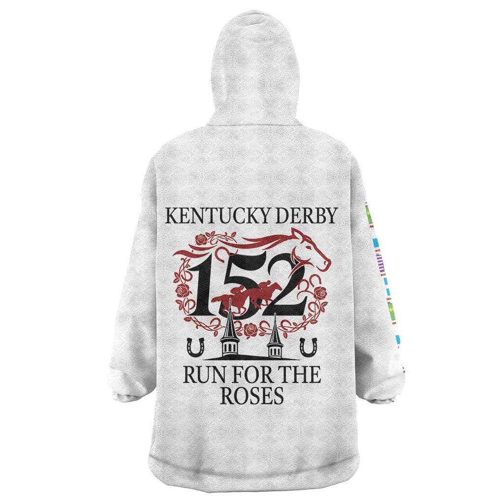 Kentucky Horse Racing 152nd Wearable Blanket Hoodie Run for the Roses 2026 White Edition