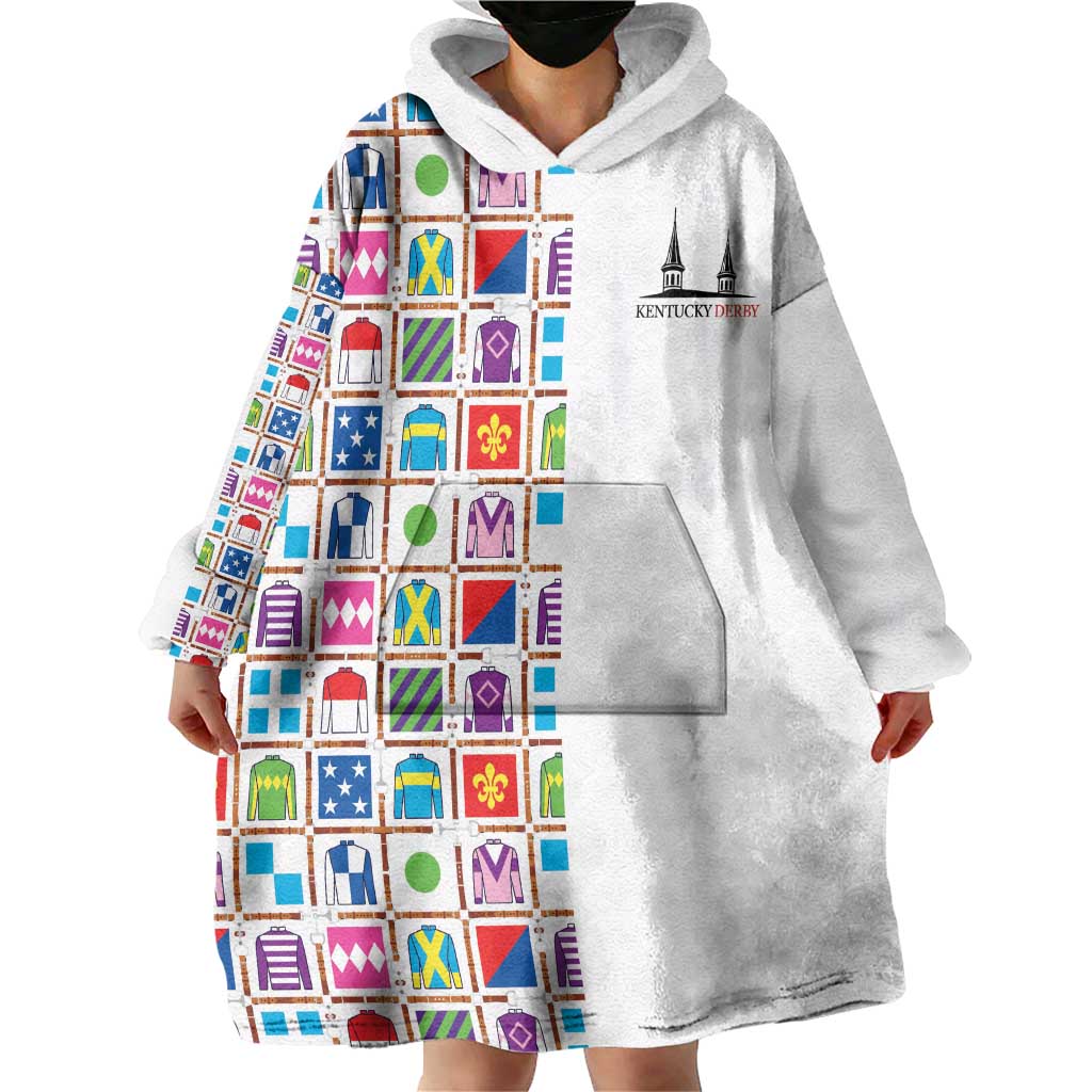 Kentucky Horse Racing 152nd Wearable Blanket Hoodie Run for the Roses 2026 White Edition