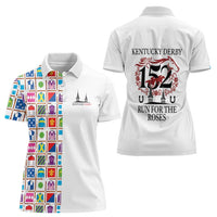 Kentucky Horse Racing 152nd Women Polo Shirt Run for the Roses 2026 White Edition