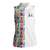 Kentucky Horse Racing 152nd Women Sleeveless Polo Shirt Run for the Roses 2026 White Edition
