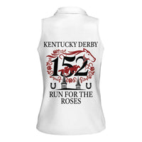 Kentucky Horse Racing 152nd Women Sleeveless Polo Shirt Run for the Roses 2026 White Edition