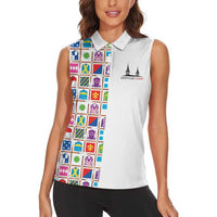 Kentucky Horse Racing 152nd Women Sleeveless Polo Shirt Run for the Roses 2026 White Edition