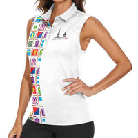 Kentucky Horse Racing 152nd Women Sleeveless Polo Shirt Run for the Roses 2026 White Edition