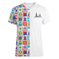 Kentucky Horse Racing 152nd Women V-Neck T-Shirt Run for the Roses 2026 White Edition