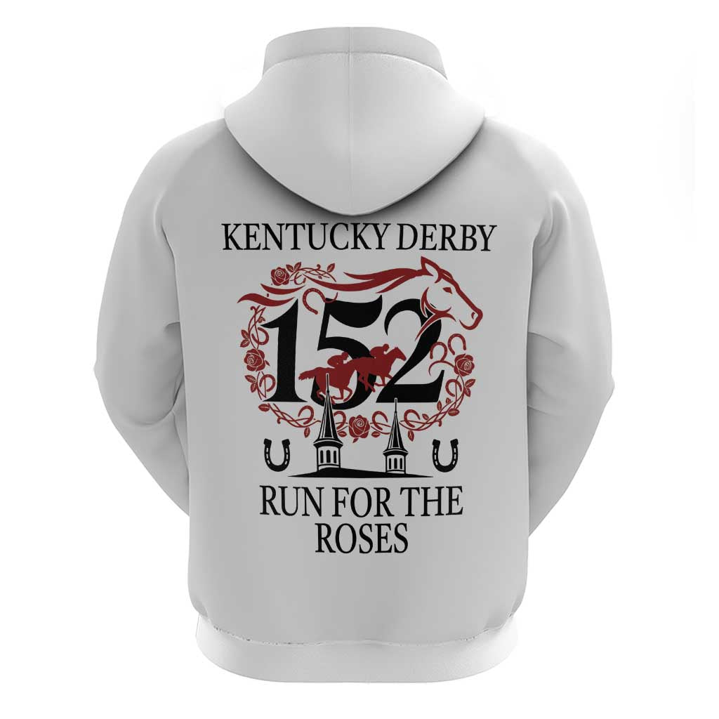 Kentucky Horse Racing 152nd Zip Hoodie Run for the Roses 2026 White Edition