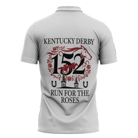 Kentucky Horse Racing 152nd Zipper Polo Shirt Run for the Roses 2026 White Edition