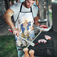 Italy Immaculate Conception Feast Day Apron Virgin Mary with Cross And Lily Flower - Wonder Print Shop