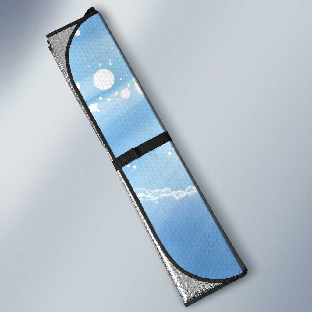 Italy Immaculate Conception Feast Day Auto Sun Shade Virgin Mary with Cross And Lily Flower - Wonder Print Shop