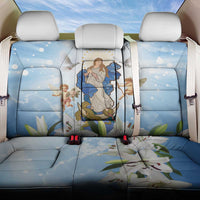 Italy Immaculate Conception Feast Day Back Car Seat Cover Virgin Mary with Cross And Lily Flower - Wonder Print Shop