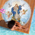 Italy Immaculate Conception Feast Day Beach Blanket Virgin Mary with Cross And Lily Flower - Wonder Print Shop