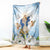 Italy Immaculate Conception Feast Day Blanket Virgin Mary with Cross And Lily Flower - Wonder Print Shop
