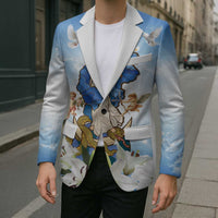 Italy Immaculate Conception Feast Day Blazer Virgin Mary with Cross And Lily Flower - Wonder Print Shop