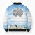 Italy Immaculate Conception Feast Day Bomber Puffer Jacket Virgin Mary with Cross And Lily Flower - Wonder Print Shop